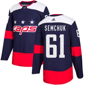 Men's Brendan Semchuk Washington Capitals Authentic 2018 Stadium Series Jersey - Navy Blue