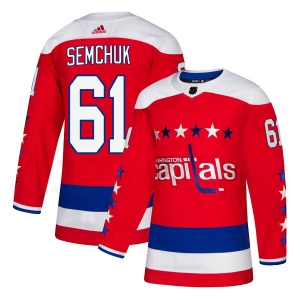 Men's Brendan Semchuk Washington Capitals Authentic Alternate Jersey - Red