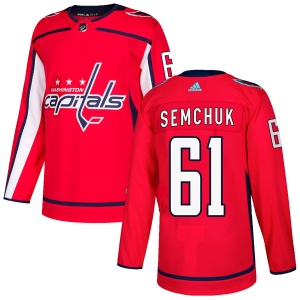 Men's Brendan Semchuk Washington Capitals Authentic Home Jersey - Red