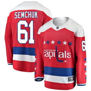 Men's Brendan Semchuk Washington Capitals Breakaway Alternate Jersey - Red