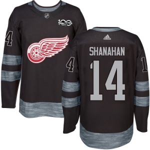 Men's Brendan Shanahan Detroit Red Wings Authentic 1917-2017 100th Anniversary Jersey - Black