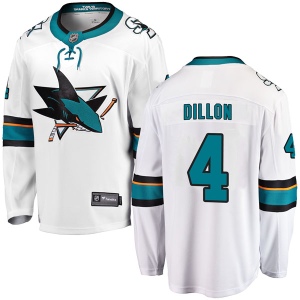 Men's Brenden Dillon San Jose Sharks Breakaway Away Jersey - White