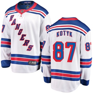 Men's Brenden Kotyk New York Rangers Breakaway Away Jersey - White