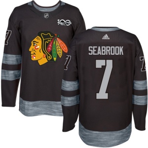 Men's Brent Seabrook Chicago Blackhawks Authentic 1917-2017 100th Anniversary Jersey - Black