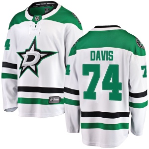 Men's Brett Davis Dallas Stars Breakaway Away Jersey - White