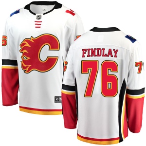 Men's Brett Findlay Calgary Flames Breakaway Away Jersey - White