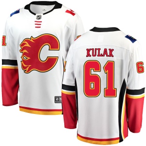 Men's Brett Kulak Calgary Flames Breakaway Away Jersey - White