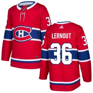 Men's Brett Lernout Montreal Canadiens Authentic Home Jersey - Red