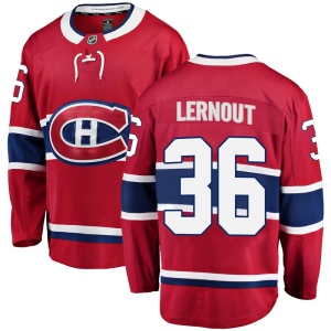 Men's Brett Lernout Montreal Canadiens Breakaway Home Jersey - Red