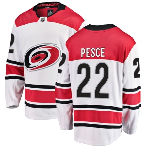 Men's Brett Pesce Carolina Hurricanes Breakaway Away Jersey - White