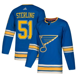 Men's Brett Sterling St. Louis Blues Authentic Alternate Jersey - Blue