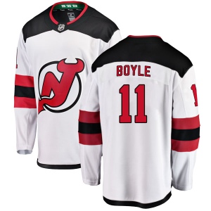 Men's Brian Boyle New Jersey Devils Breakaway Away Jersey - White