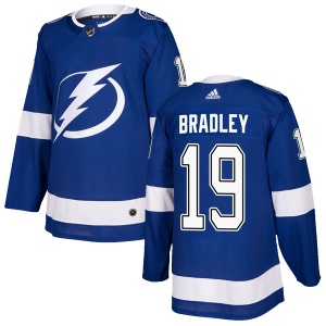 Men's Brian Bradley Tampa Bay Lightning Authentic Home Jersey - Blue