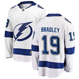 Men's Brian Bradley Tampa Bay Lightning Breakaway Away Jersey - White