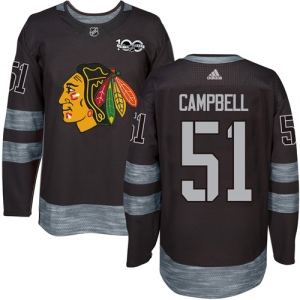 Men's Brian Campbell Chicago Blackhawks Authentic 1917-2017 100th Anniversary Jersey - Black