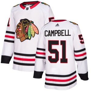 Men's Brian Campbell Chicago Blackhawks Authentic Jersey - White