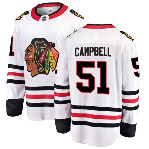 Men's Brian Campbell Chicago Blackhawks Breakaway Away Jersey - White