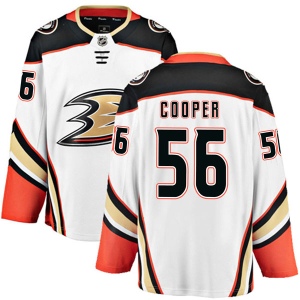 Men's Brian Cooper Anaheim Ducks Authentic Away Jersey - White