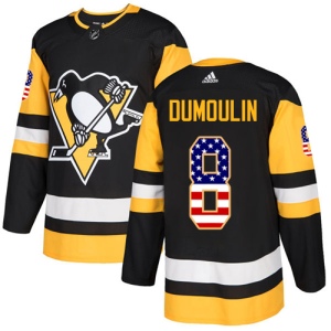 Men's Brian Dumoulin Pittsburgh Penguins Authentic USA Flag Fashion Jersey - Black