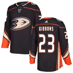 Men's Brian Gibbons Anaheim Ducks Authentic Home Jersey - Black