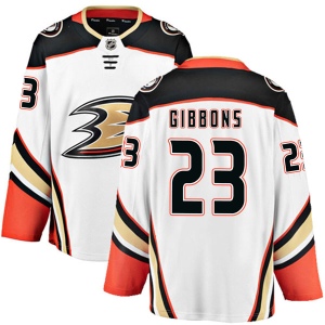 Men's Brian Gibbons Anaheim Ducks Breakaway Away Jersey - White