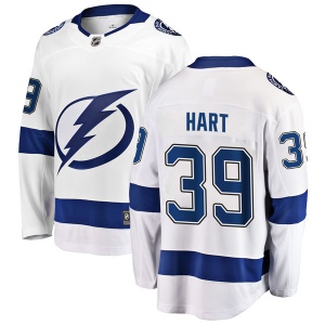 Men's Brian Hart Tampa Bay Lightning Breakaway Away Jersey - White