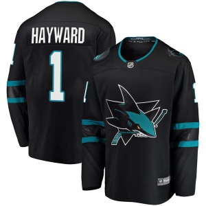 Men's Brian Hayward San Jose Sharks Breakaway Alternate Jersey - Black