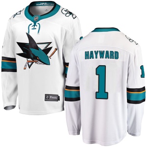 Men's Brian Hayward San Jose Sharks Breakaway Away Jersey - White