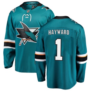 Men's Brian Hayward San Jose Sharks Breakaway Home Jersey - Teal