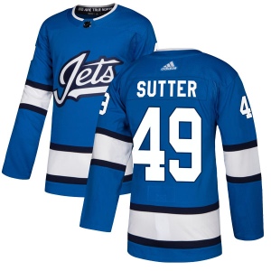 Men's Brody Sutter Winnipeg Jets Authentic Alternate Jersey - Blue