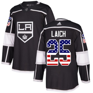 Men's Brooks Laich Los Angeles Kings Authentic USA Flag Fashion Jersey - Black