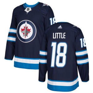 Men's Bryan Little Winnipeg Jets Authentic Jersey - Navy