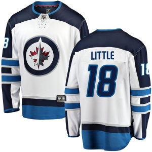 Men's Bryan Little Winnipeg Jets Breakaway Away Jersey - White