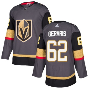 Men's Bryce Gervais Vegas Golden Knights Authentic Gray Home Jersey - Gold