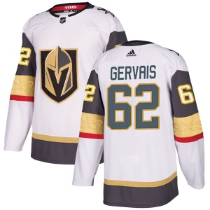 Men's Bryce Gervais Vegas Golden Knights Authentic White Away Jersey - Gold