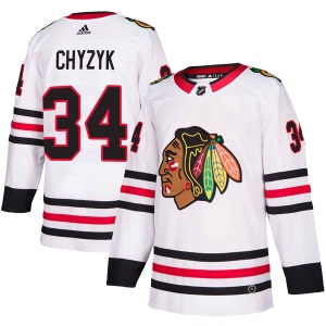 Men's Bryn Chyzyk Chicago Blackhawks Authentic Away Jersey - White