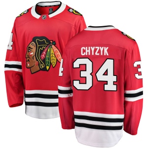 Men's Bryn Chyzyk Chicago Blackhawks Breakaway Home Jersey - Red