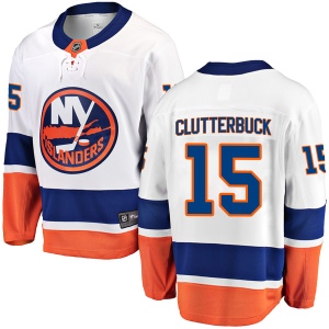 Men's Cal Clutterbuck New York Islanders Breakaway Away Jersey - White