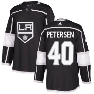 Men's Cal Petersen Los Angeles Kings Authentic Home Jersey - Black