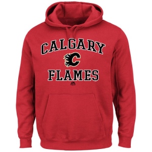 Men's Calgary Flames Heart & Soul Hoodie - - Red