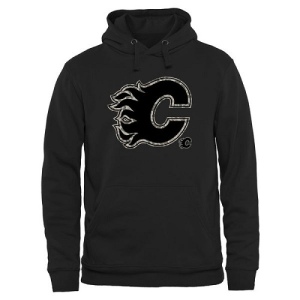 Men's Calgary Flames Rink Warrior Pullover Hoodie - Black