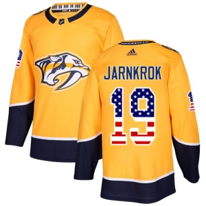 Men's Calle Jarnkrok Nashville Predators Authentic USA Flag Fashion Jersey - Gold