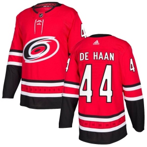 Men's Calvin de Haan Carolina Hurricanes Authentic Home Jersey - Red