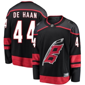 Men's Calvin de Haan Carolina Hurricanes Breakaway Alternate Jersey - Black