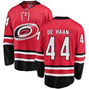 Men's Calvin de Haan Carolina Hurricanes Breakaway Home Jersey - Red