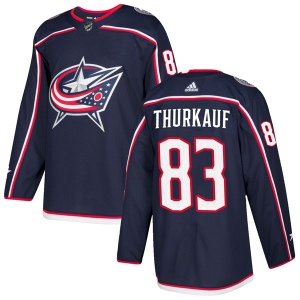 Men's Calvin Thurkauf Columbus Blue Jackets Authentic Home Jersey - Navy