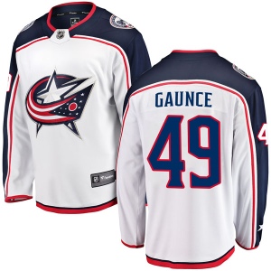 Men's Cameron Gaunce Columbus Blue Jackets Breakaway Away Jersey - White