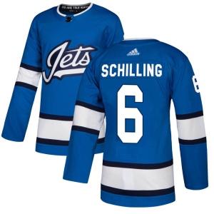 Men's Cameron Schilling Winnipeg Jets Authentic Alternate Jersey - Blue