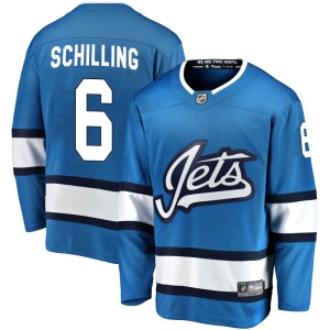 Men's Cameron Schilling Winnipeg Jets Breakaway Alternate Jersey - Blue