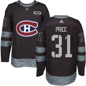 Men's Carey Price Montreal Canadiens Authentic 1917-2017 100th Anniversary Jersey - Black